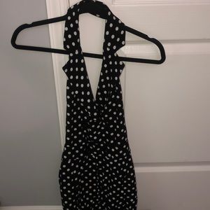 Polka a dot halter romper